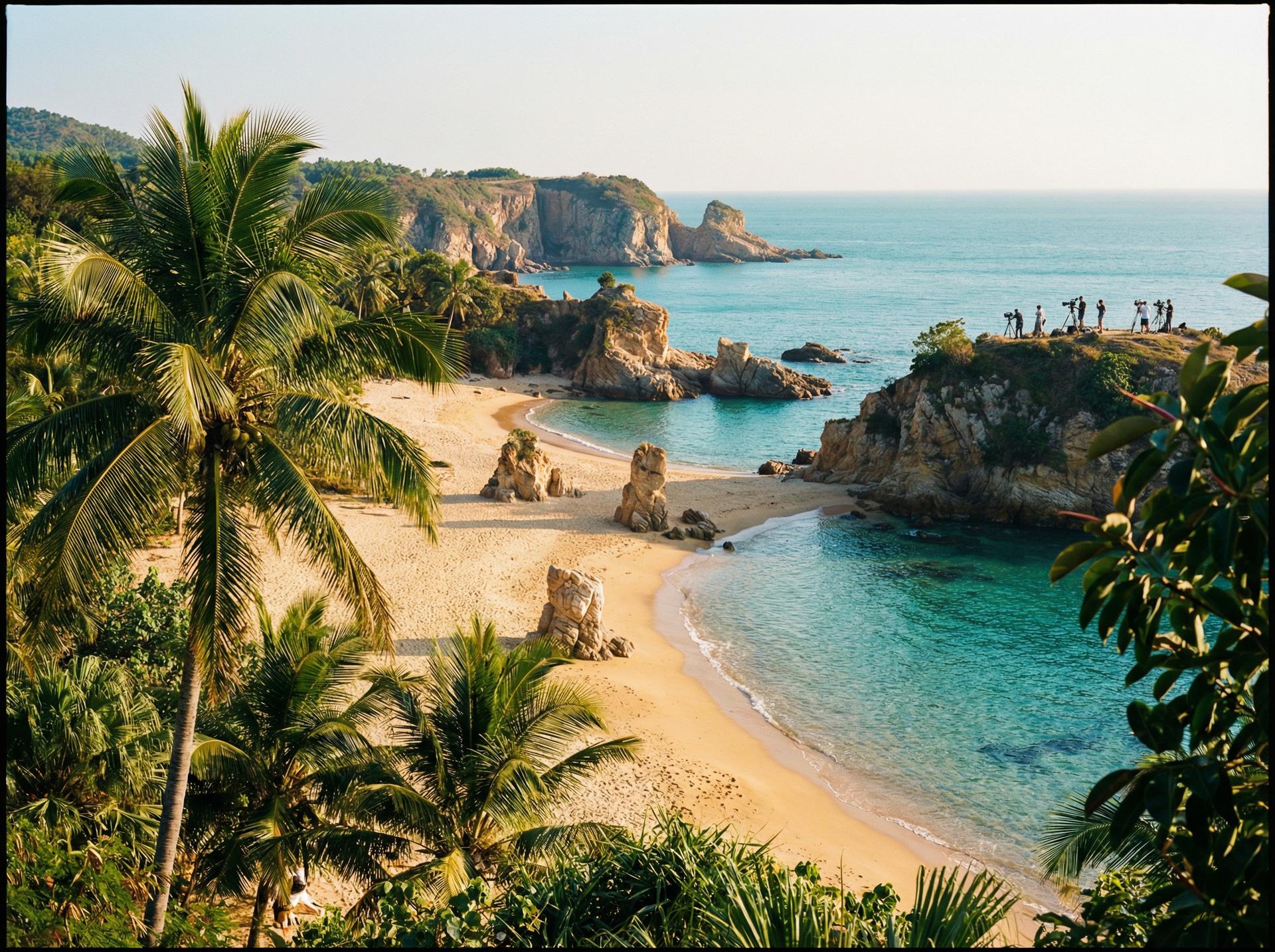 溏心vlog传媒大连金石滩外景拍摄