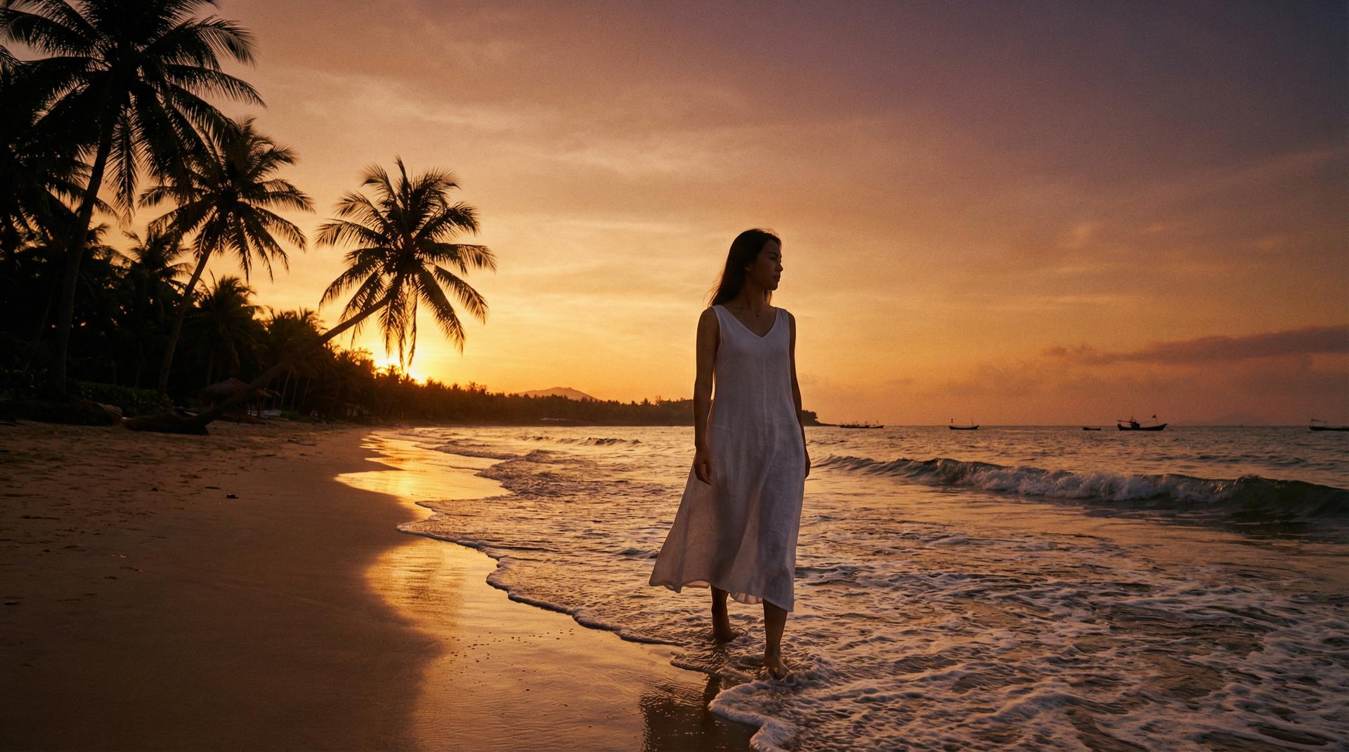 溏心vlog传媒金石滩日落传媒